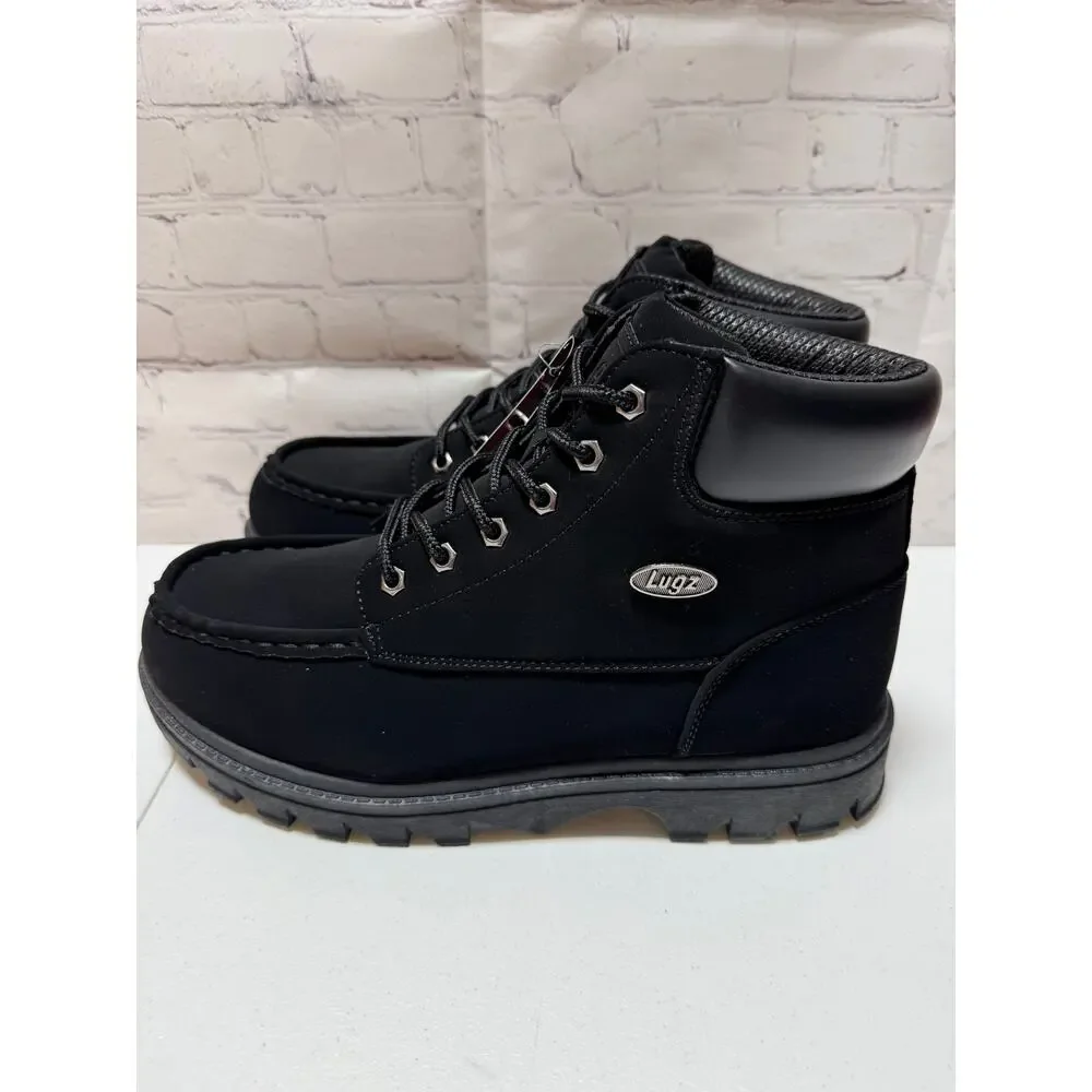 Lugz Warsaw Black Boots Men’s Size 10 D Lace-Up Work Boots NEW With Box - Picture 3 of 8